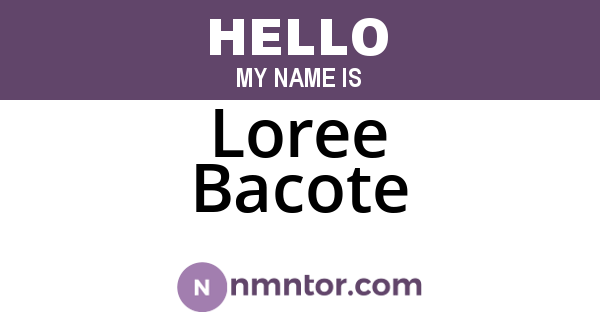 Loree Bacote