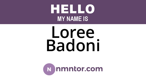 Loree Badoni