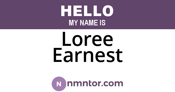 Loree Earnest