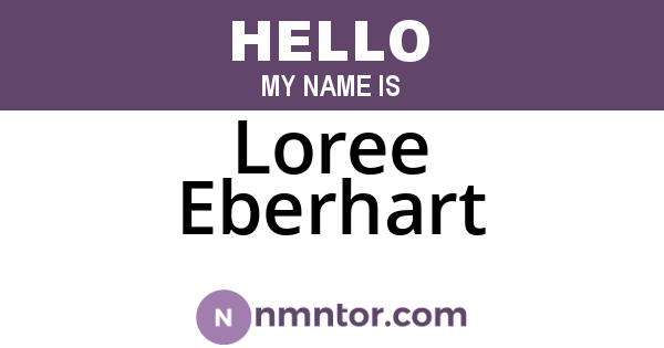 Loree Eberhart