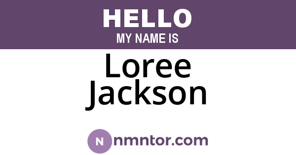 Loree Jackson