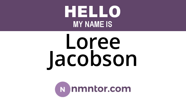 Loree Jacobson