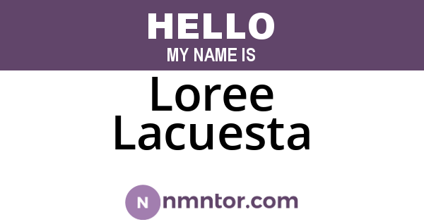 Loree Lacuesta