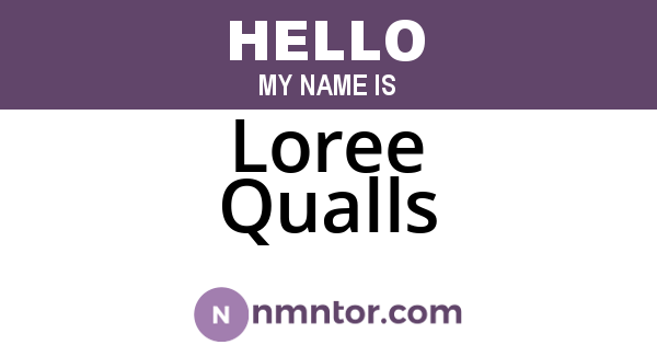 Loree Qualls