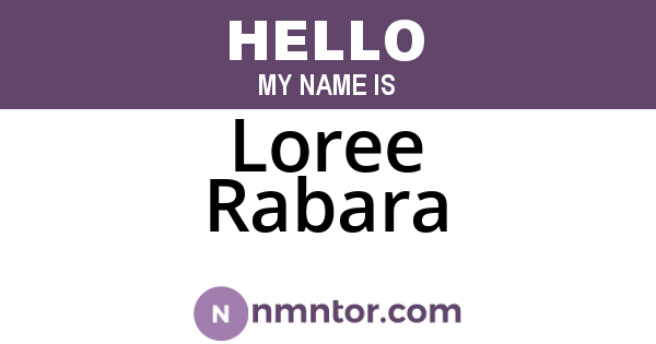 Loree Rabara