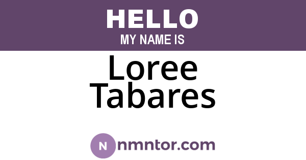 Loree Tabares