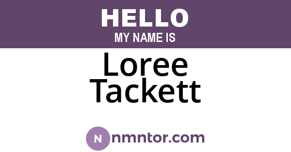 Loree Tackett