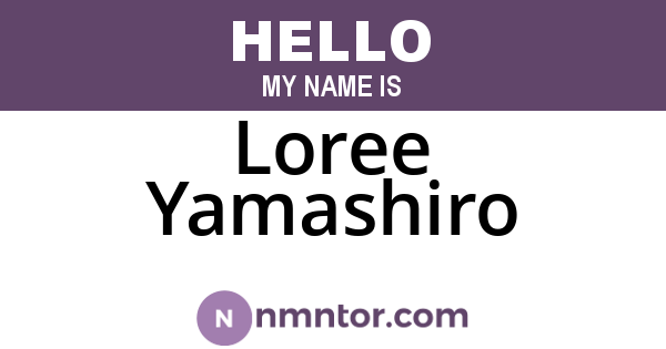 Loree Yamashiro