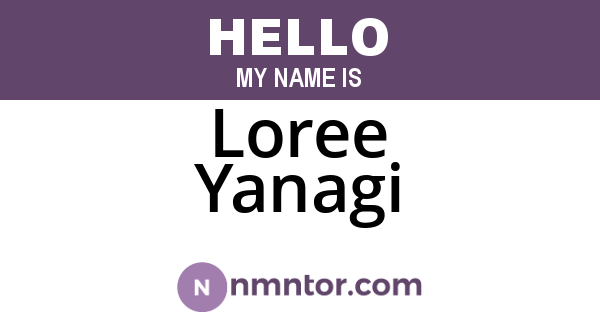 Loree Yanagi