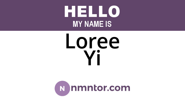 Loree Yi