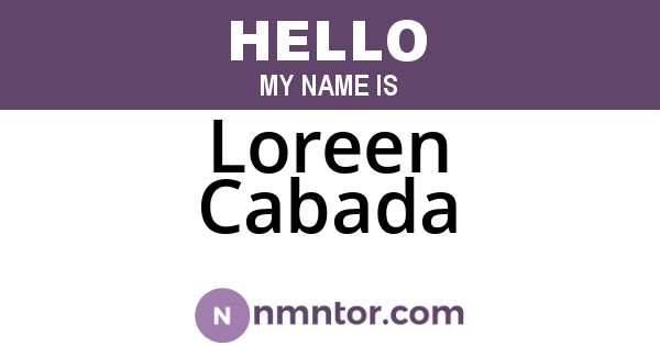 Loreen Cabada