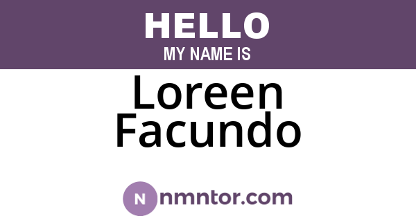Loreen Facundo