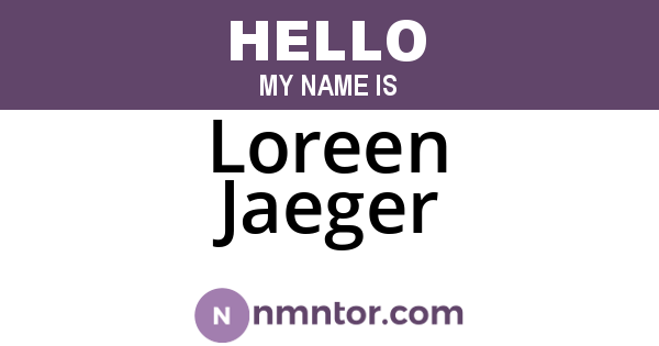 Loreen Jaeger