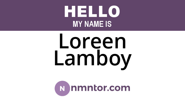 Loreen Lamboy