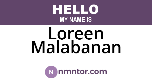 Loreen Malabanan