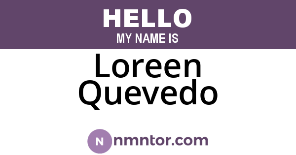 Loreen Quevedo