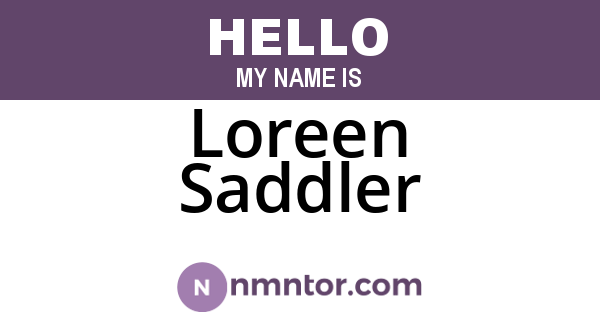 Loreen Saddler
