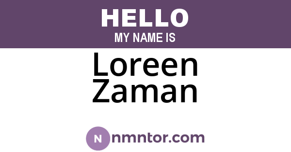 Loreen Zaman