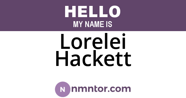 Lorelei Hackett