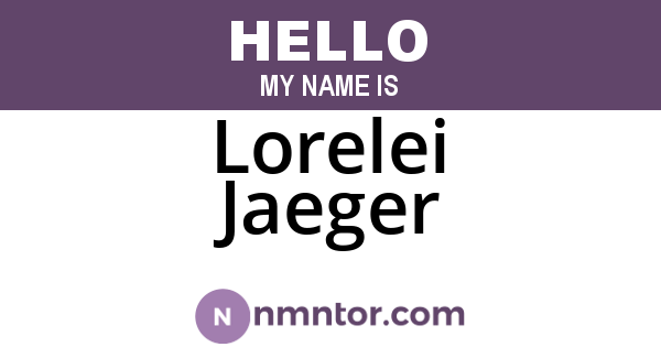 Lorelei Jaeger