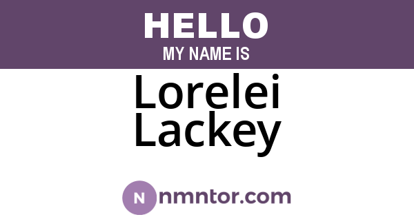 Lorelei Lackey