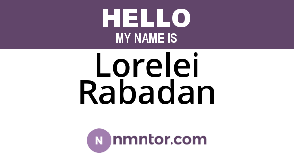 Lorelei Rabadan