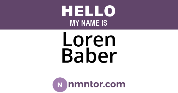 Loren Baber