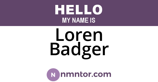Loren Badger