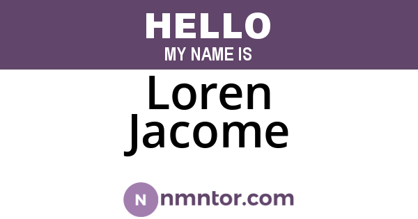 Loren Jacome