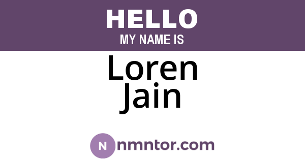 Loren Jain