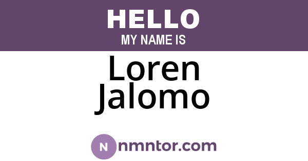 Loren Jalomo