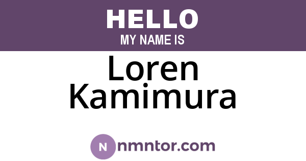 Loren Kamimura