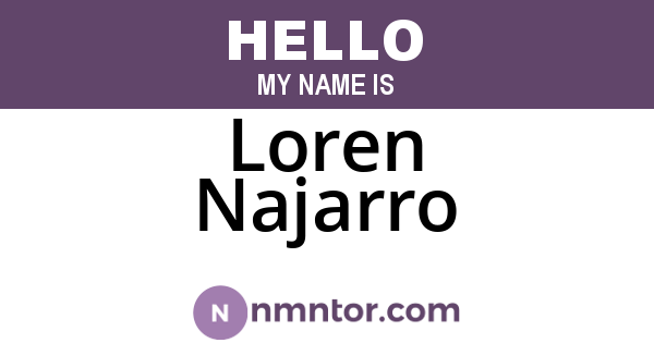Loren Najarro