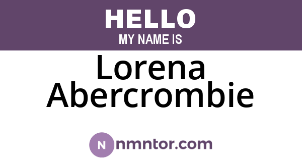 Lorena Abercrombie