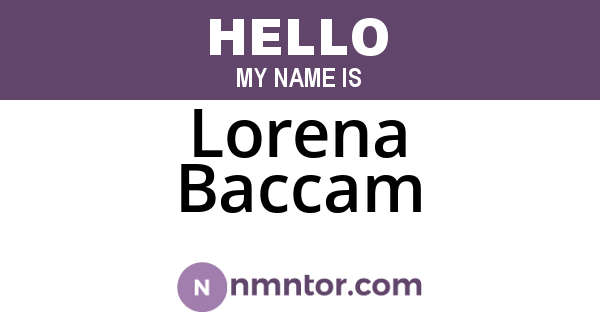 Lorena Baccam