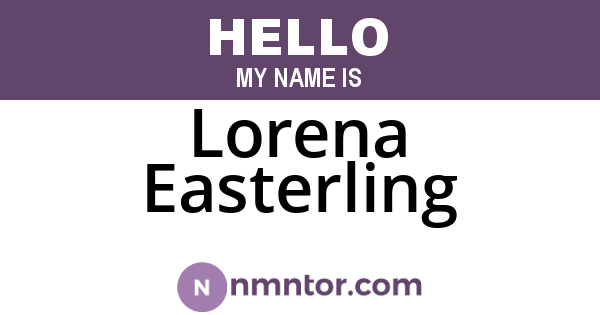 Lorena Easterling