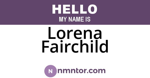 Lorena Fairchild