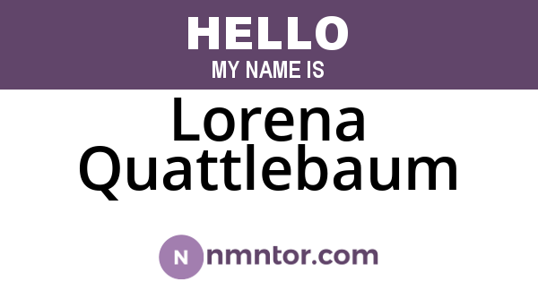 Lorena Quattlebaum