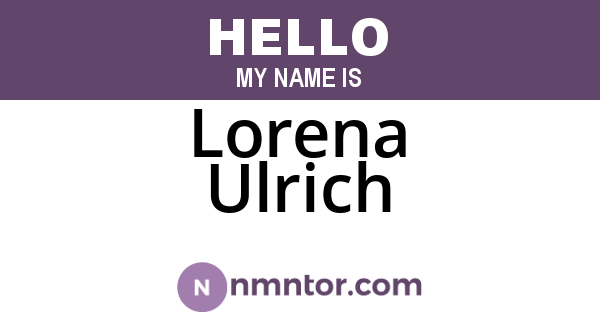 Lorena Ulrich