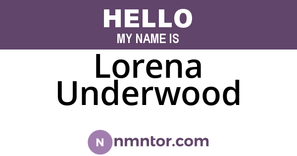 Lorena Underwood