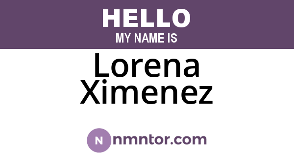 Lorena Ximenez