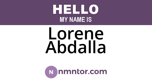 Lorene Abdalla