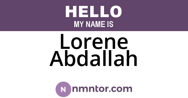 Lorene Abdallah