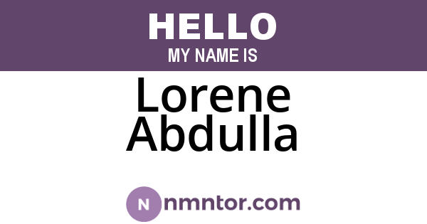Lorene Abdulla