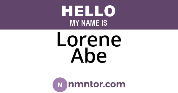 Lorene Abe