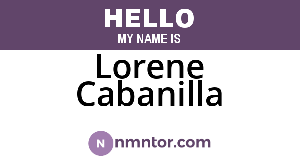 Lorene Cabanilla