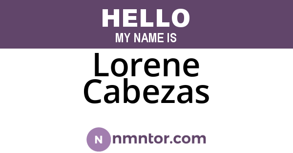 Lorene Cabezas