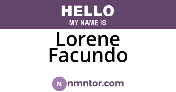 Lorene Facundo