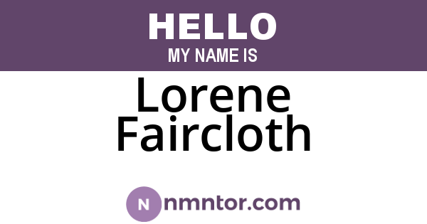 Lorene Faircloth