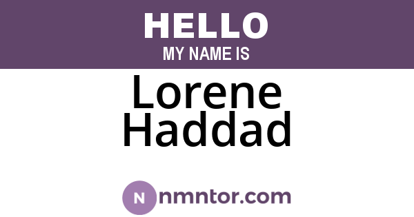 Lorene Haddad